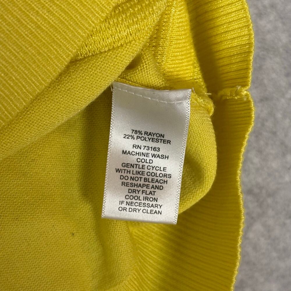 Women’s Bright Yellow Sleeveless Knit Top Size - S - Picture 6 of 7